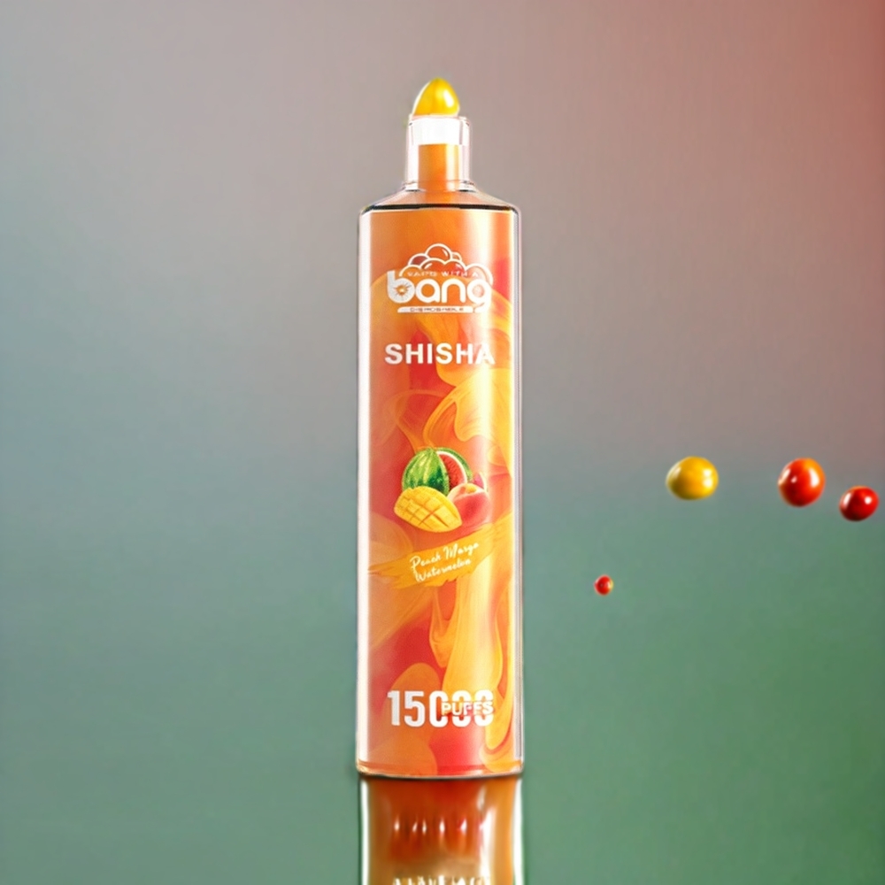 Bang Shisha 15000 Puff vape monouso Pesca Mango Anguria - Italia Ingrosso con 23ml E-liquid e Tipo-C Ricarica