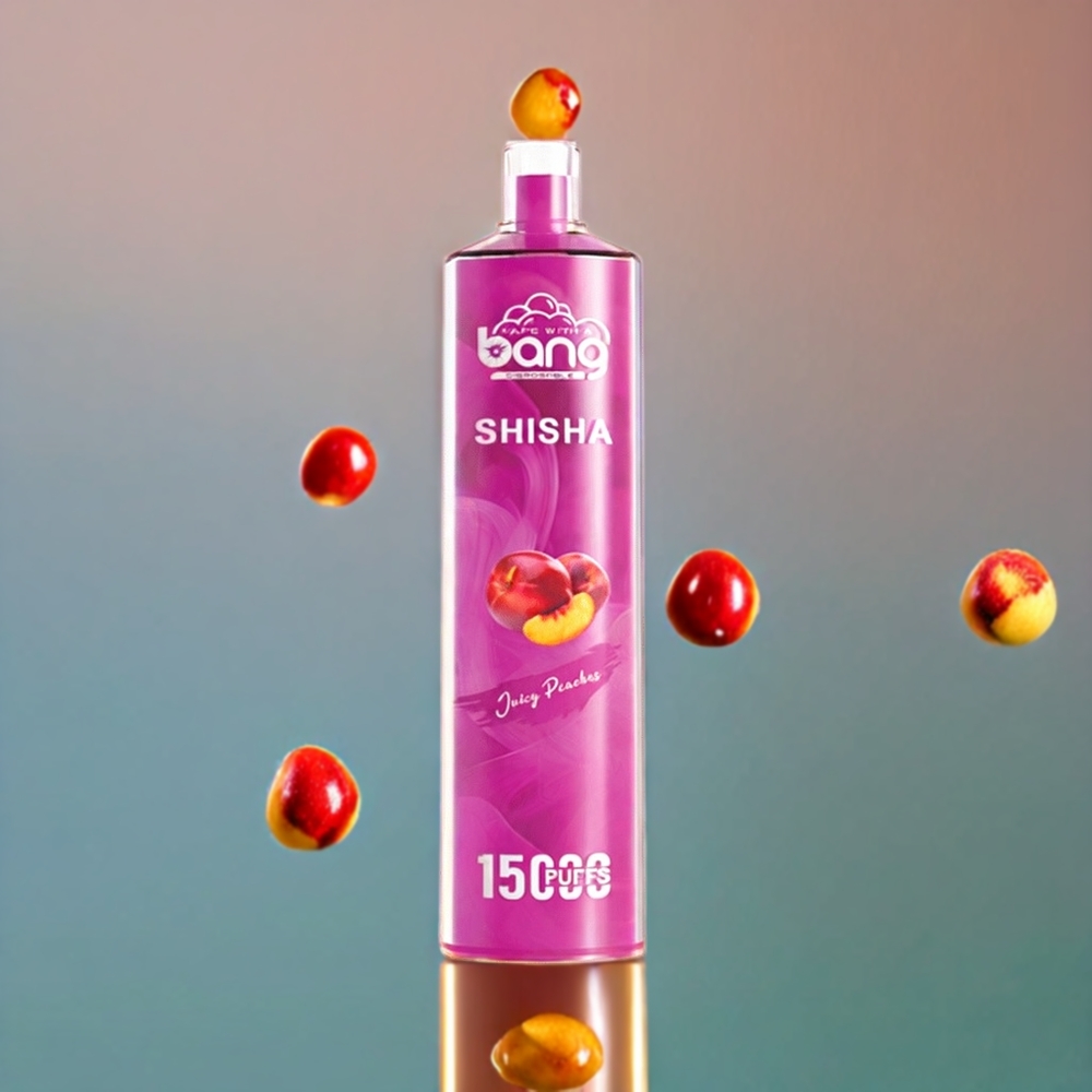 Bang Shisha 15000 Puffs vape monouso Pesche Succose Italia Ingrosso con 23ml E-liquid, Tipo-C e Batteria 600mAh