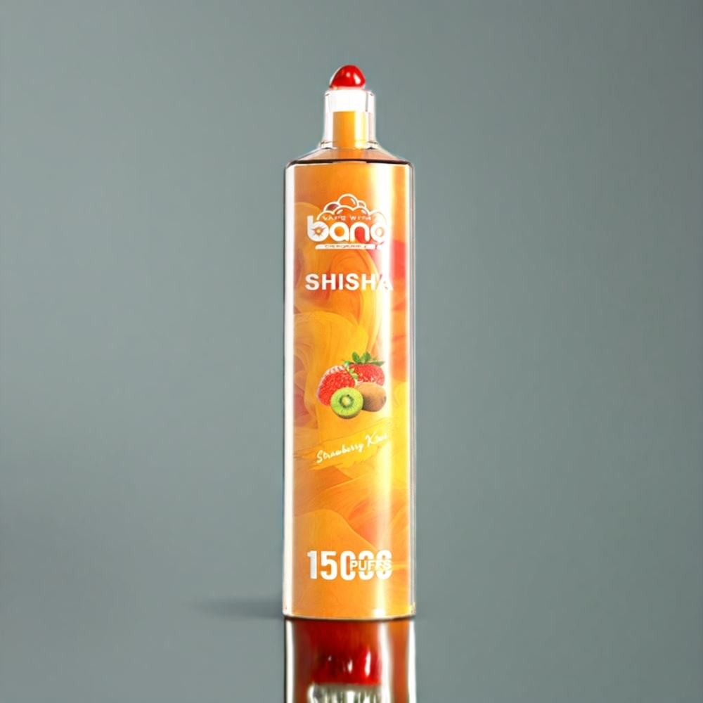 Bang Shisha Italia Ingrosso vape monouso 15000 Puff Fragola Kiwi con 23ml E-liquid, Tipo-C Ricarica, 600mAh Batteria, Tecnologia DTL Avanzata