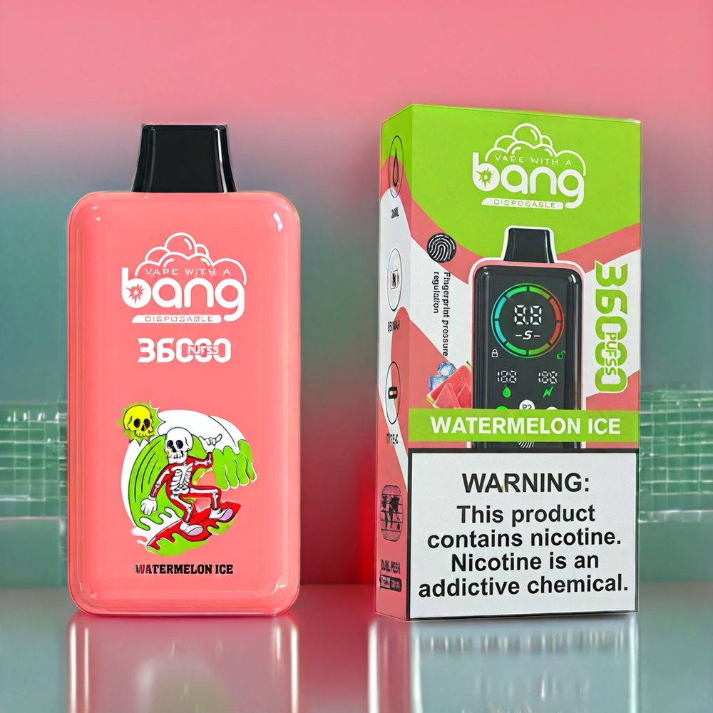 Bang 36000 Power vape monouso Anguria Ghiacciata Italia Ingrosso - 36ml E-Liquid, 36000 Puff, 850mAh Batteria, 0%-5% Nicotina