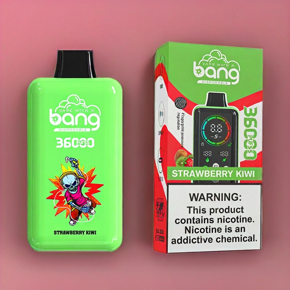 Bang 36000 Power vape monouso Fragola Kiwi Italia Ingrosso - 36ml, 36000 Puff, Batteria 850mAh, 0-5% Nicotina