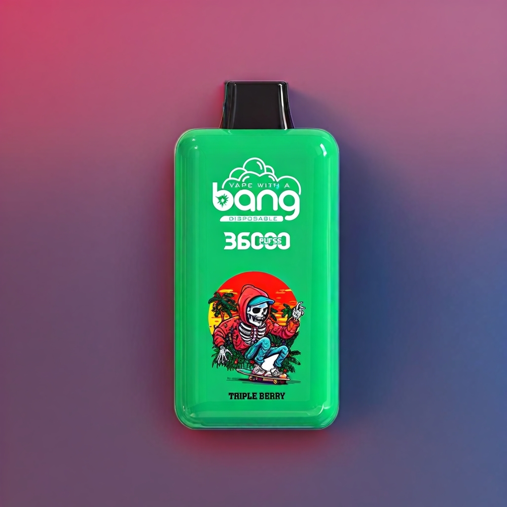 Bang 36000 Power vape monouso Triple Berry Italia Ingrosso con 36ml di E-Liquid, 36000 puff, batteria 850mAh e Bobina a maglie 1.0 Ohm