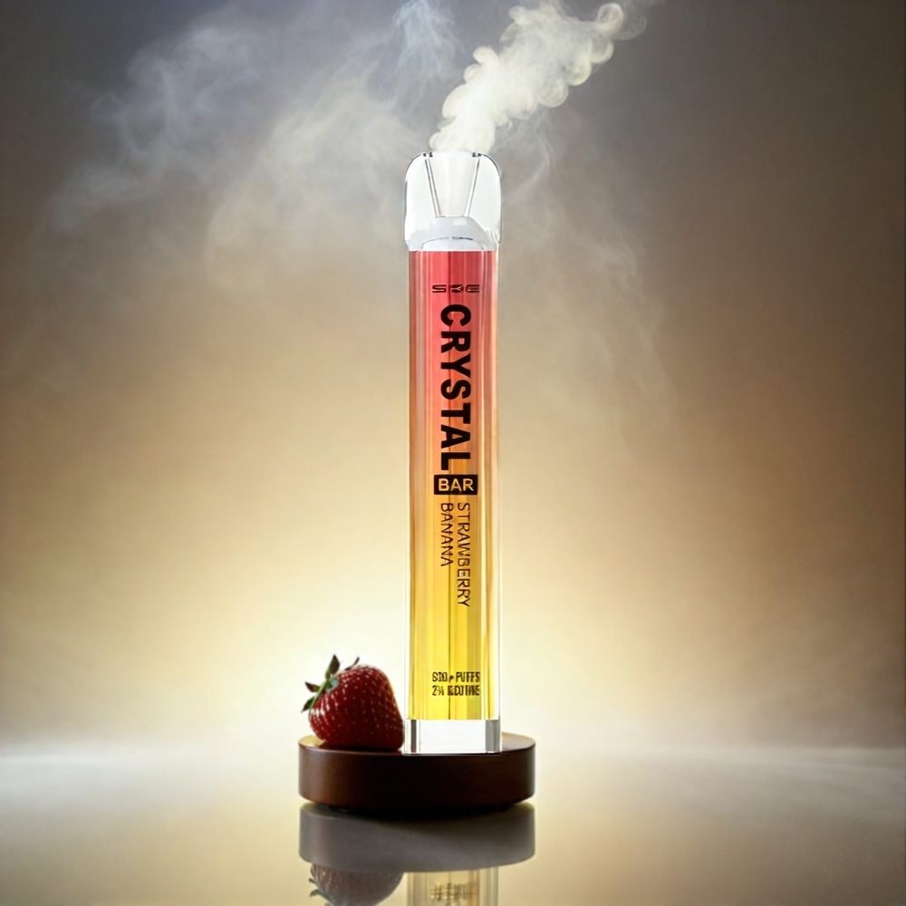 Italia Ingrosso SKE Crystal BAR 600 Fragola Banana – 0% Nicotina, 500mAh, 600 Puffs, Acciaio Inox+PCTG, 2.0ml