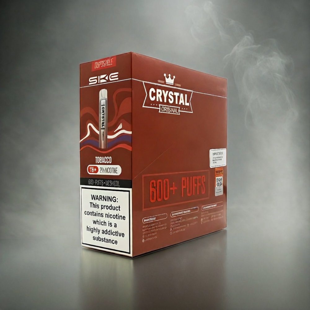 SKE Crystal BAR 600 Italia Ingrosso – 0% Nicotina, 600 Puffs, Acciaio Inossidabile, Mesh Coil, 2.0ml E-liquid, 500mAh Batteria
