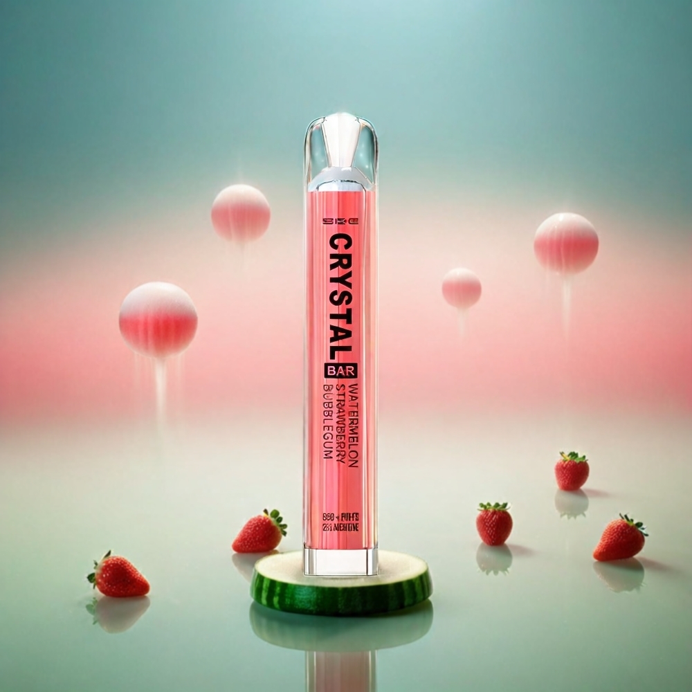 SKE Crystal BAR 600 Italia Ingrosso - Anguria Fragola Bubblegum - 0% 2% Nicotina - 500mAh 600 Puffs - Mesh Coil