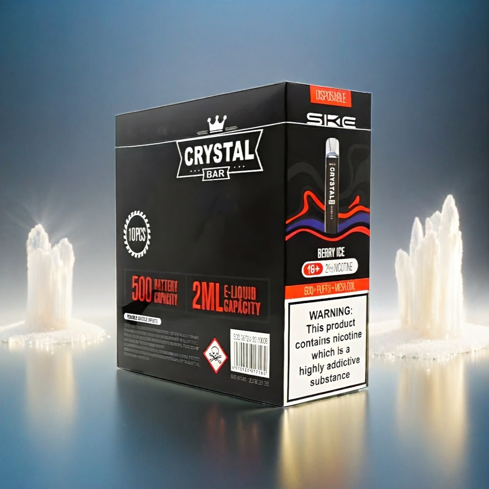 SKE Crystal BAR 600 Italia Ingrosso - Berry Ghiaccio - 0%/2% Nicotina, 500mAh, 600 Puffs, 2.0ml