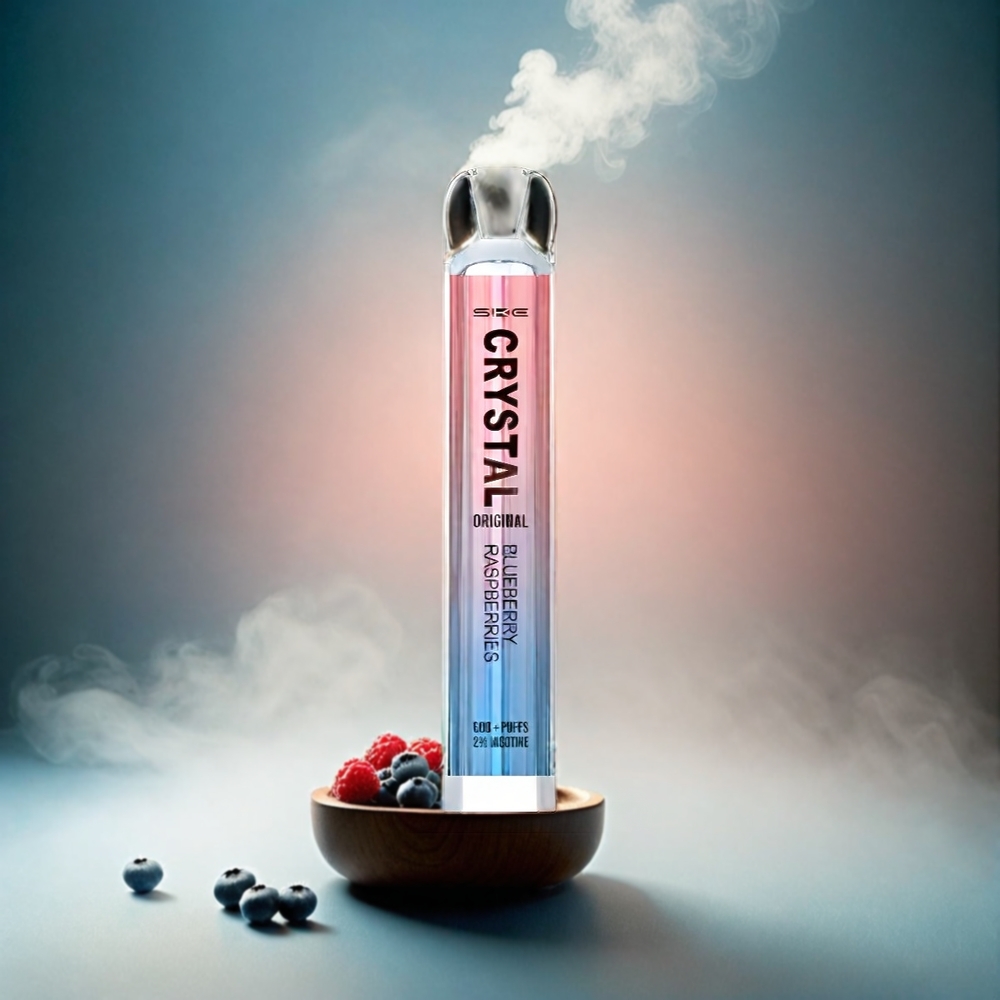 SKE Crystal BAR 600 Italia Ingrosso Blueberry Lamponi 0% Nicotina 500mAh 600 Puffs