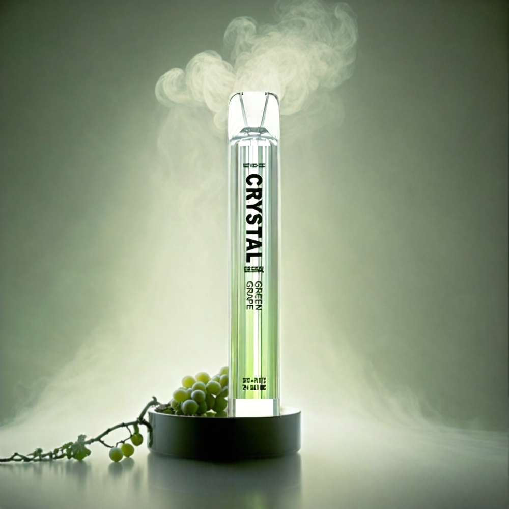 SKE Crystal BAR 600 Italia Ingrosso Green Grape 0% Nicotine 500mAh 600 Puffs Stainless Steel Mesh Coil