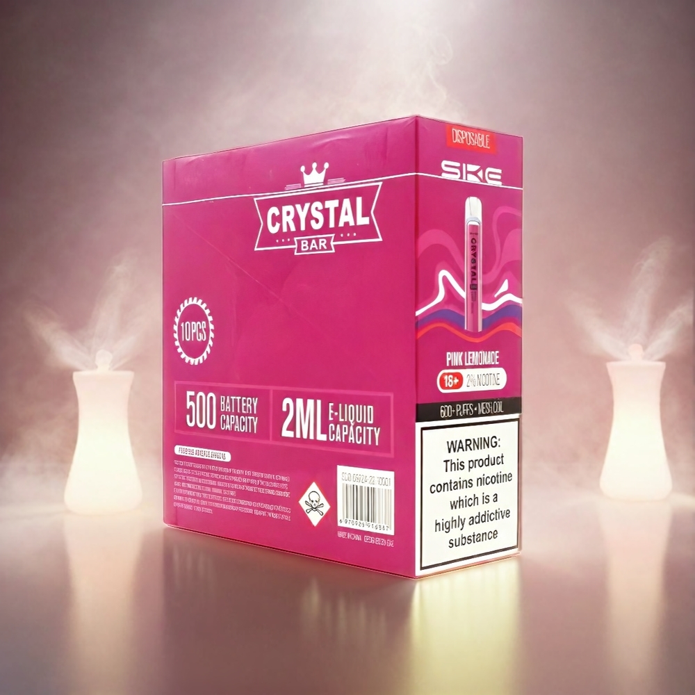 SKE Crystal BAR 600 Italia Ingrosso - Pink Lemonade 0% Nicotina, 500mAh, 600 Puffs, Acciaio Inossidabile