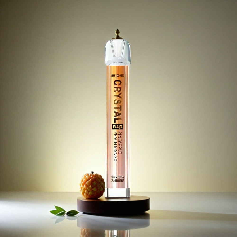 SKE Crystal BAR 600 Italia Ingrosso – Vape Ananas Pesca Mango – 0%/2% Nicotina, 500mAh, 600 Puffs, 2.0ml, Acciaio Inossidabile+PCTG