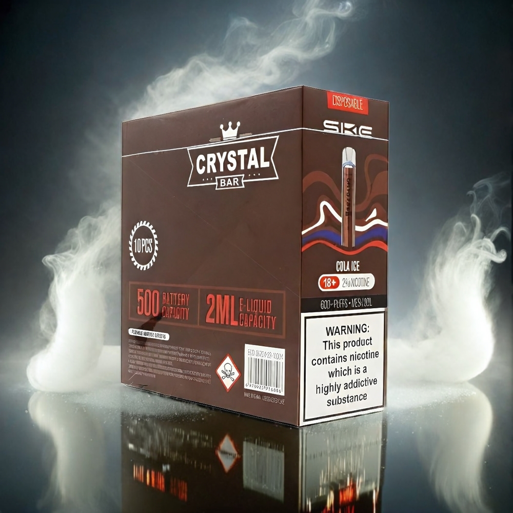 SKE Crystal BAR 600 Italia Ingrosso Vape Cola Ghiaccio 0% Nicotina 500mAh 600 Puffs