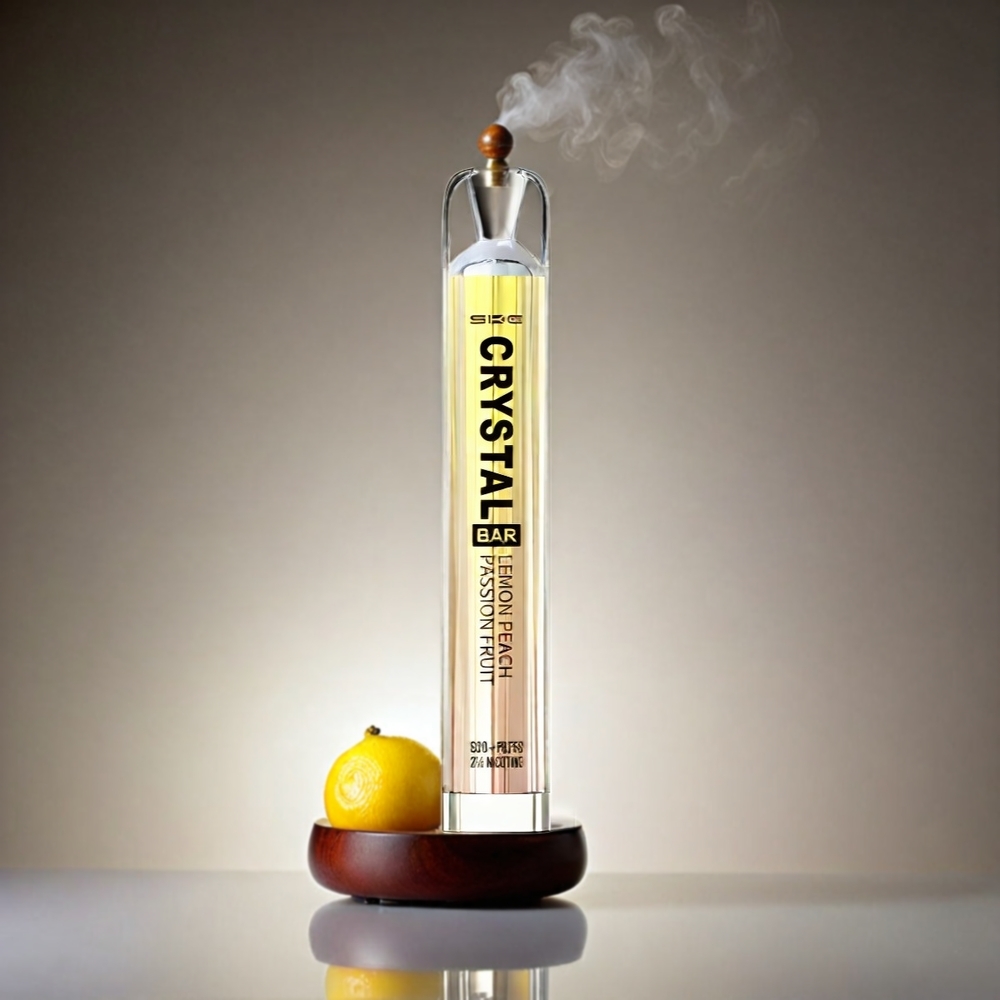 SKE Crystal BAR 600 Italia Ingrosso Vape Limone Pesca Frutto della Passione - 500mAh, 2.0ml, 600 Puffs, Acciaio Inossidabile+PCTG