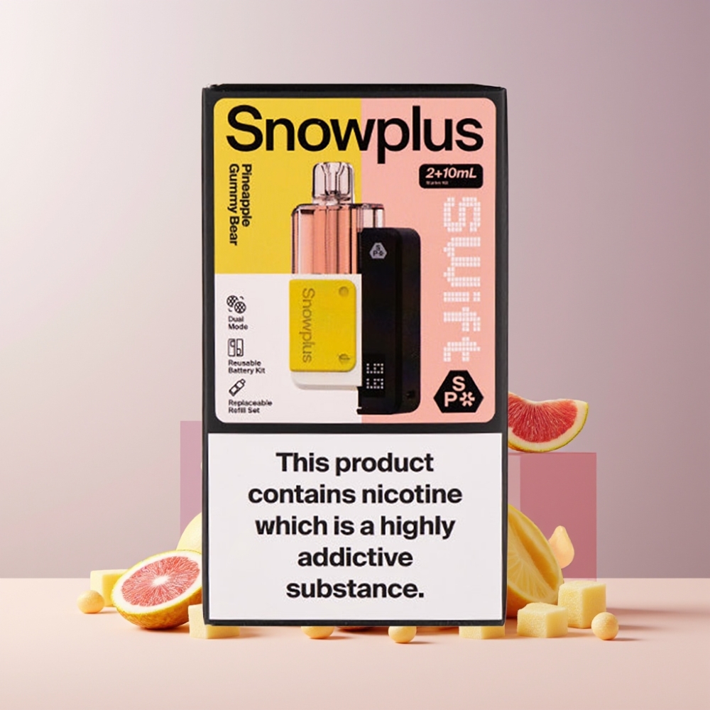 Snowplus Swift 5000 Puff Italia Ingrosso Kit Pod Prefabbricato Gummy Bear Ananas, 43x81x25mm, 1000mAh, 2% Nicotina