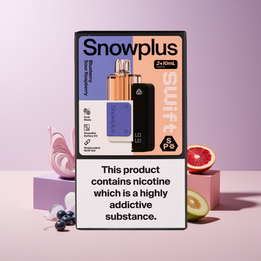 Snowplus Swift 5000 Puff Italia ingrosso Pod Kit Mirtillo Lampone Acido, 1000mAh Dual Mesh, 43x81x25mm