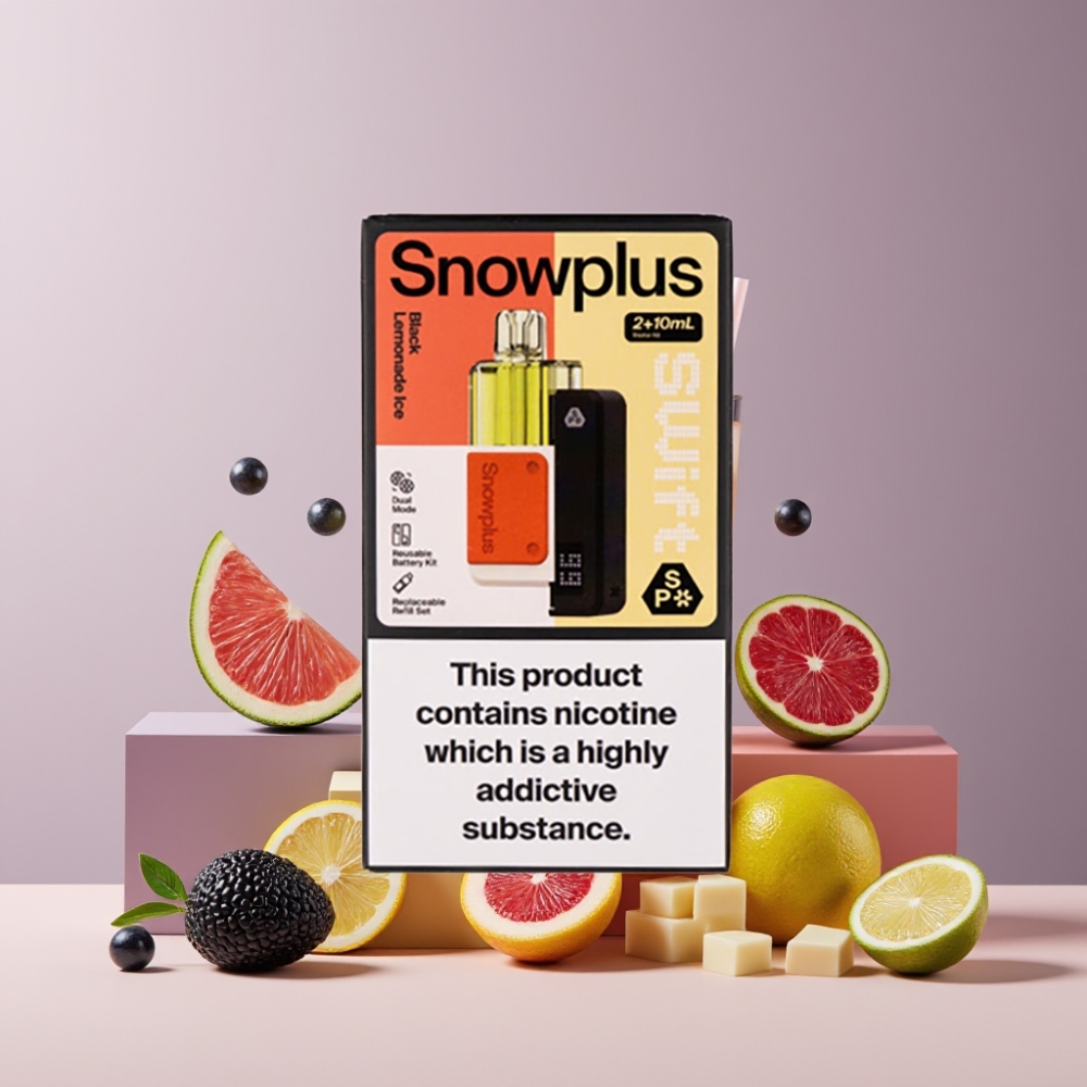 Snowplus Swift 5000 Puff Prefilled Pod Kit Italia ingrosso Limonata Nera Ghiacciata 43x81x25mm 65g 1000mAh