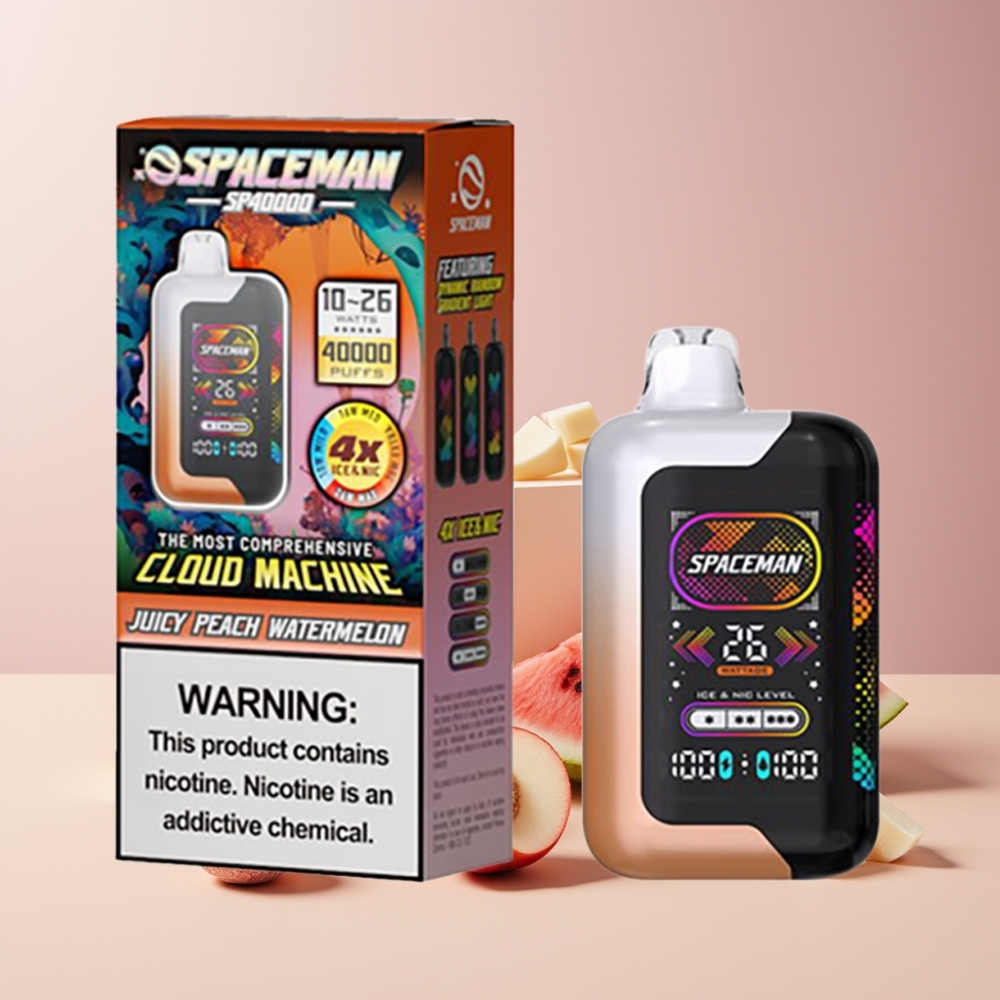 SPACEMAN SP40000 Disposable Vape Pesca Succosa Anguria - 20ml/50mg, 1000mAh, Italia ingrosso