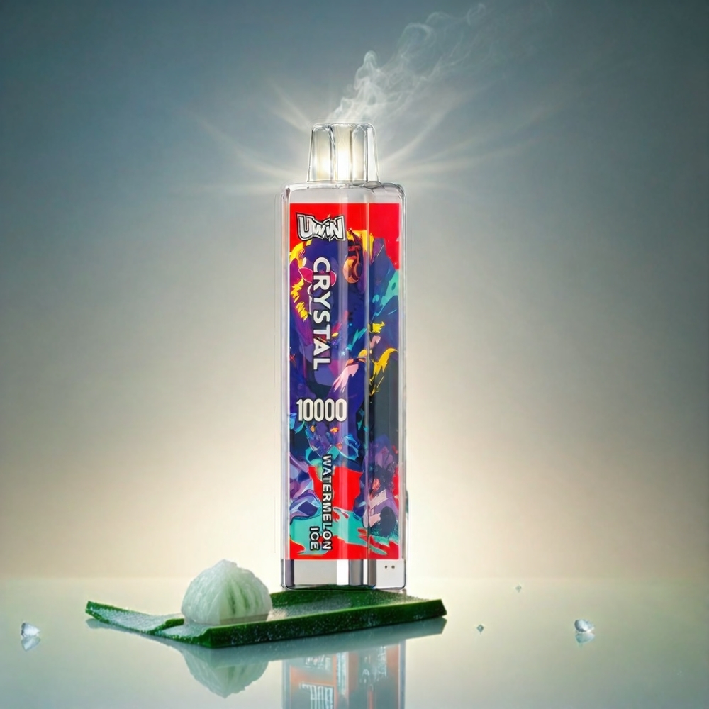 UWIN Crystal 10000 Puffs Anguria Ghiaccio - Italia Ingrosso - 18ml e-Liquid, 650mAh Ricaricabile, 5% Nicotina, RGB Luci