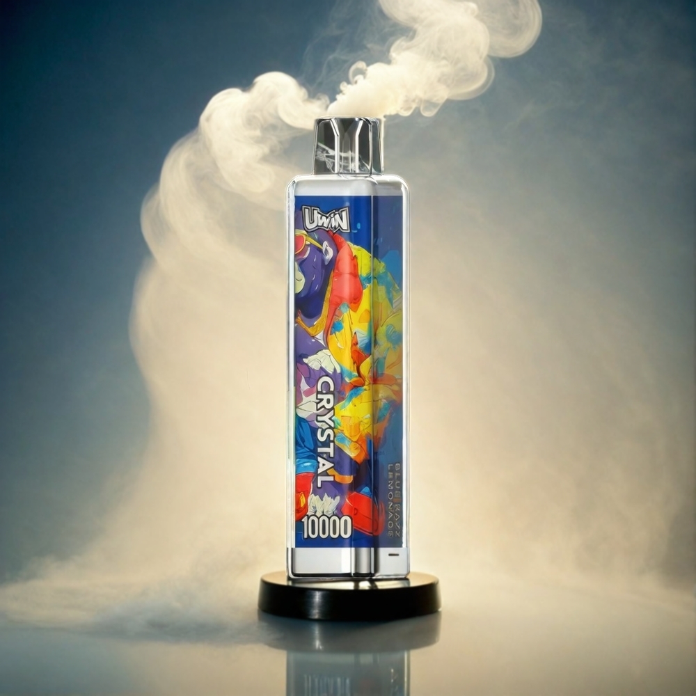 UWIN Crystal 10000 Puffs Italia Ingrosso: Blue Razz Lemonade (Mirtillo Blu Limonata), 5% Nicotina, 18ml, Ricaricabile USB-C, 650mAh, 0.8 Ohm Mesh Coil