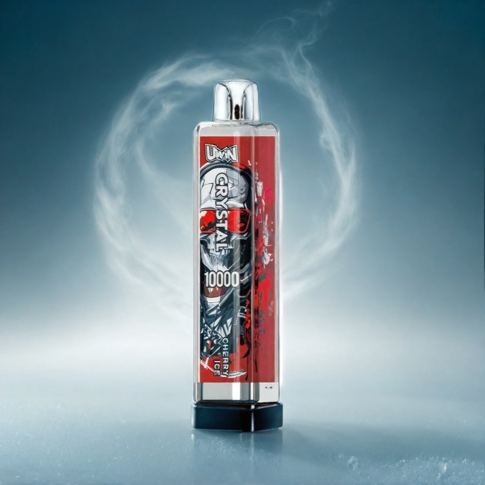 UWIN Crystal 10000 Puffs Italia Ingrosso – Ciliegia Ghiaccio – 18ml e-Liquido, 650mAh Ricaricabile, Tipo-C, 0.8 Ohm Mesh Coil, Luci RGB
