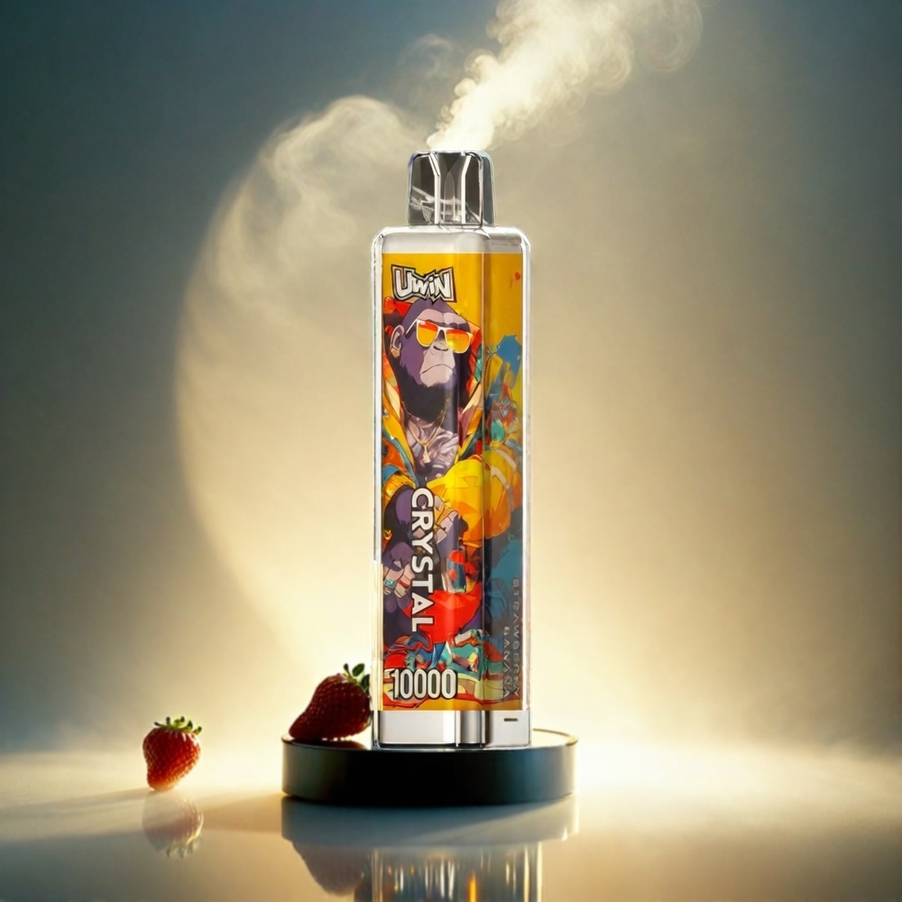 UWIN Crystal 10000 Puffs Italia Ingrosso - Fragola Banana, 18ml, 650mAh, Ricarica Type-C, Luci RGB