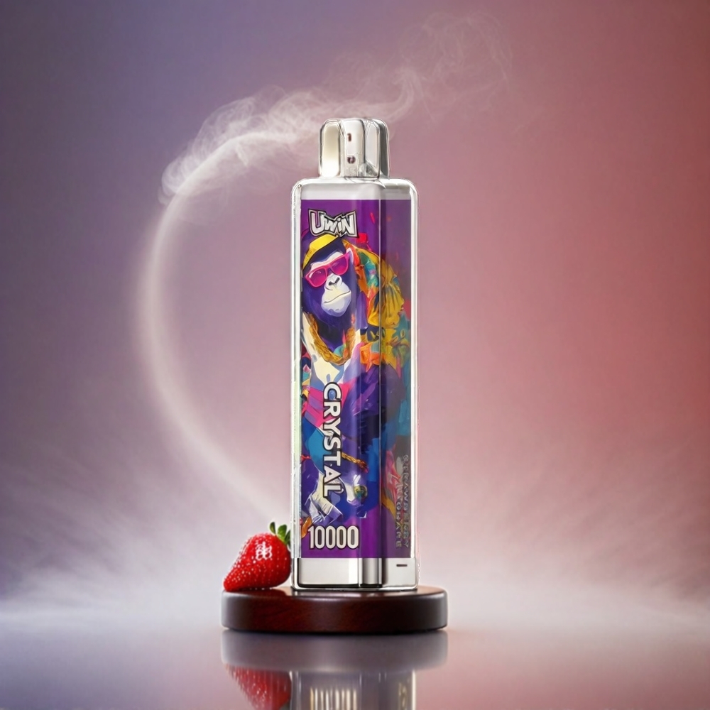 UWIN Crystal 10000 Puffs Italia Ingrosso Fragola Uva - 18ml E-Liquid, 650mAh Ricaricabile, Tipo-C Ricarica Rapida