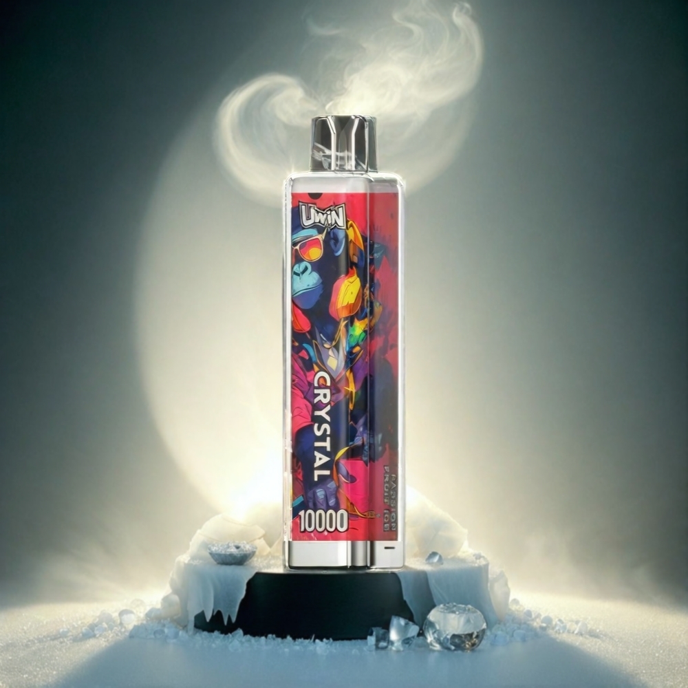 UWIN Crystal 10000 Puffs Italia Ingrosso - Ghiaccio Frutto della Passione - 18ml E-liquido - 650mAh Ricaricabile - 0.8 Ohm Mesh Coil - Luci RGB