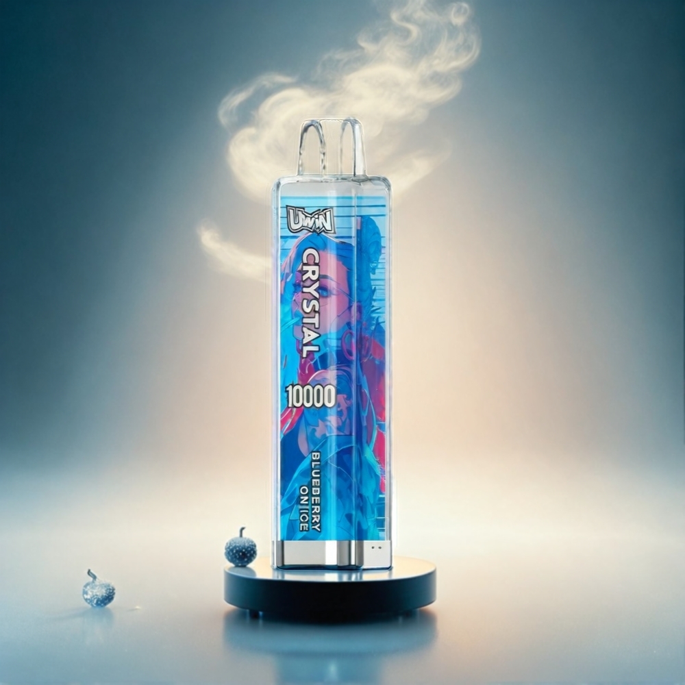 UWIN Crystal 10000 Puffs Italia Ingrosso - Mirtillo Blu Ghiacciato con 18ml eLiquido, 5% Nicotina, Ricarica Type-C, 0.8 Ohm Mesh Coil, Luci RGB