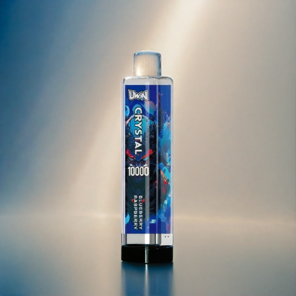 UWIN Crystal 10000 Puffs Italia Ingrosso - Mirtillo Lampone (0%, 2%, 3%, 5% Nicotina) 18ml 650mAh Ricaricabile con Luci RGB