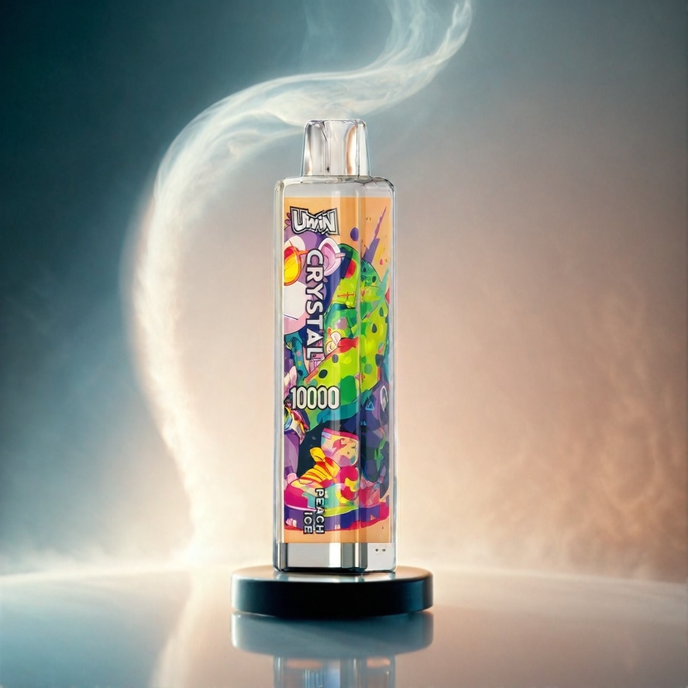 UWIN Crystal 10000 Puffs Italia Ingrosso - Pesca Ghiaccio - 18ml, 5% Nicotina, 650mAh, Ricarica Type-C, Luci RGB