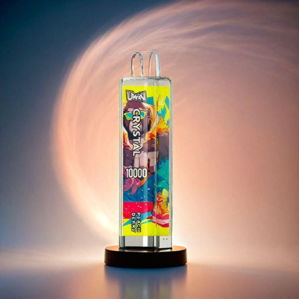 UWIN Crystal 10000 Puffs Italia Ingrosso - Pesca e Bacca, 18ml, 650mAh Ricaricabile, Luci RGB