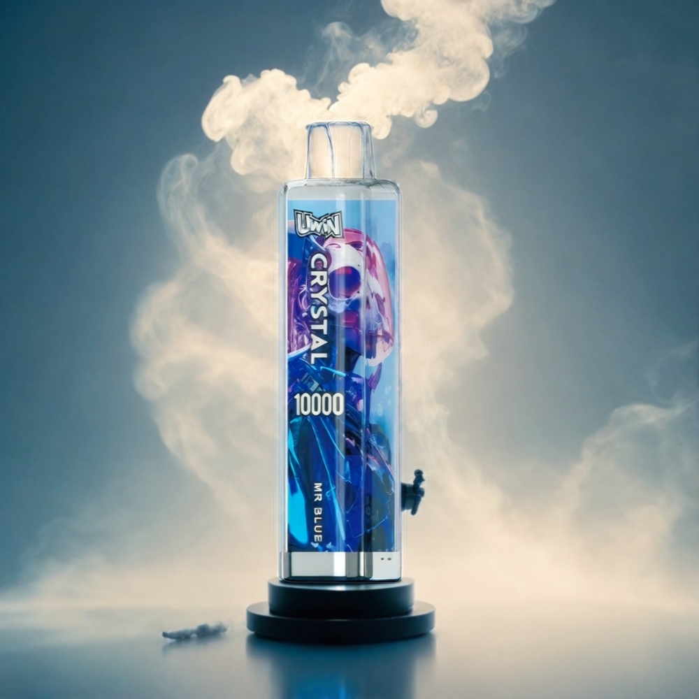 UWIN Crystal 10000 Puffs Italia Ingrosso Sig. Blu - 18ml E-Liquid, 5% Nicotina, Ricaricabile Type-C, 0.8 Ohm Mesh Coil