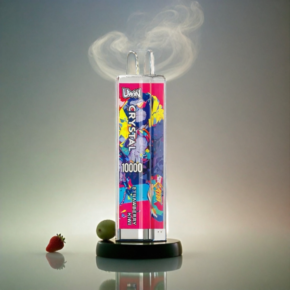 UWIN Crystal Italia Ingrosso 10000 Puffs Fragola Kiwi 18ml 5% Nicotina RGB Luci Ricarica Type-C