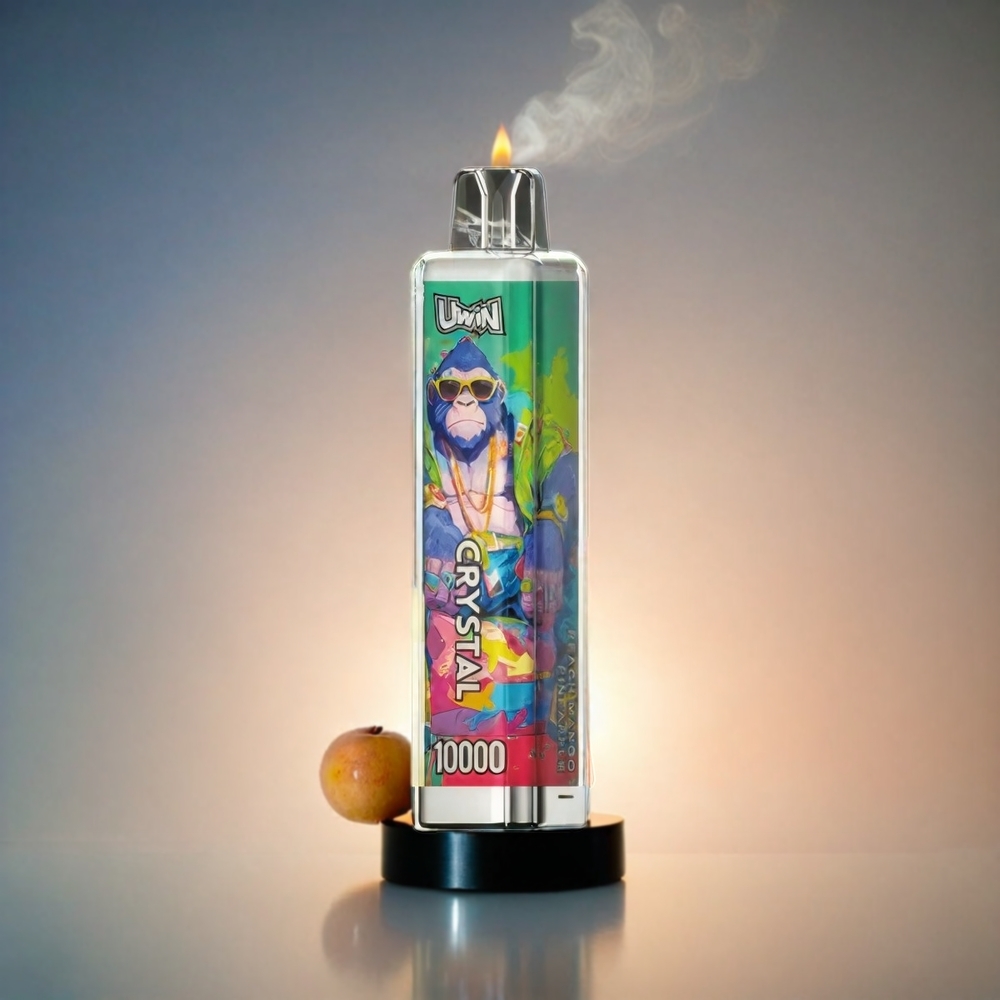 UWIN Crystal Italia Ingrosso 10000 Puffs Peach Mango Pineapple 0%-5% Nicotine 18ml Mesh Coil RGB Lights