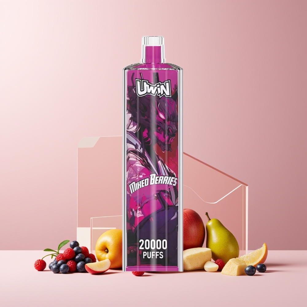 Uwin Shisha Hookah Crystal 20000 Puff Italia Ingrosso 22ml 0%-5% Nic Mesh Coil Type-C Frutti di Bosco