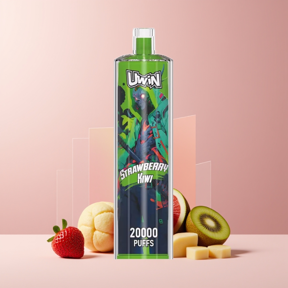 Uwin Shisha Hookah Crystal 20000 Puff Italia Ingrosso Fragola Kiwi 0% 5% Nic 22ml Mesh Coil Type-C