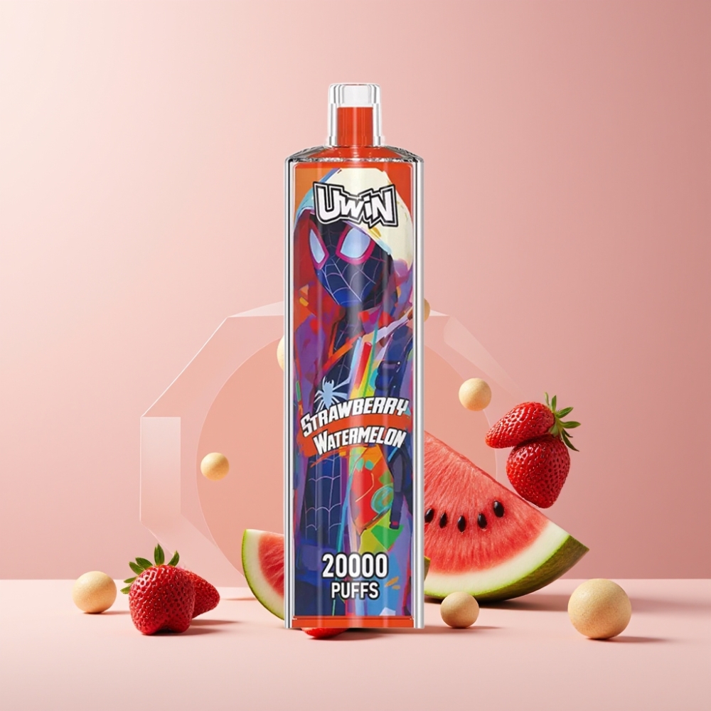 Uwin Shisha Hookah Crystal 20000 Puffs Fragola Anguria Italia Ingrosso 0% 5% Nic 22ml Mesh Type-C