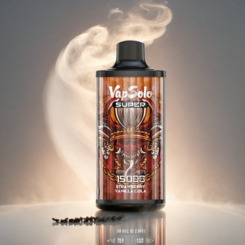 Vapsolo Super 15000 Puffs Italia Ingrosso - Fragola Vaniglia Cola - 40ml E-Liquid, 850mAh Mesh Coil, Tipo-C Ricarica