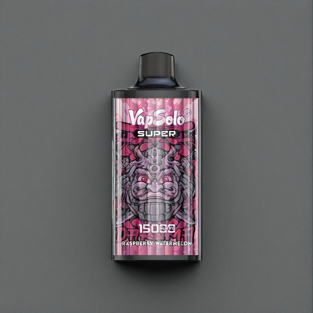 Vapsolo Super 15000 Puffs Italia Ingrosso - Lampone Anguria - 40ml E-Liquido - 850mAh Mesh Coil - Tipo-C Ricarica