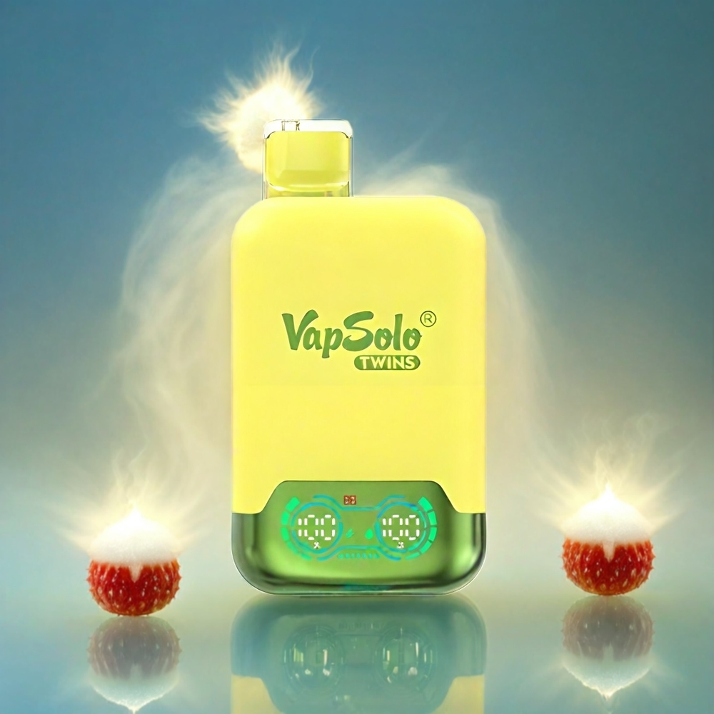 Vapsolo Twins 20000 Puffs Italia Ingrosso – Ananas Cocco & Anguria Ghiacciato – 40ml E-Liquido, 20mg/ml o 50mg/ml, Doppio Serbatoio, Ricarica Type-C