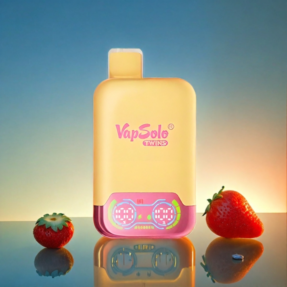 Vapsolo Twins 20000 Puffs Italia Ingrosso - Anguria Ghiacciata & Fragola Mango - 40ml E-Liquid, 20mg/ml o 50mg/ml Nicotina, Doppio Serbatoio, Ricarica Type-C