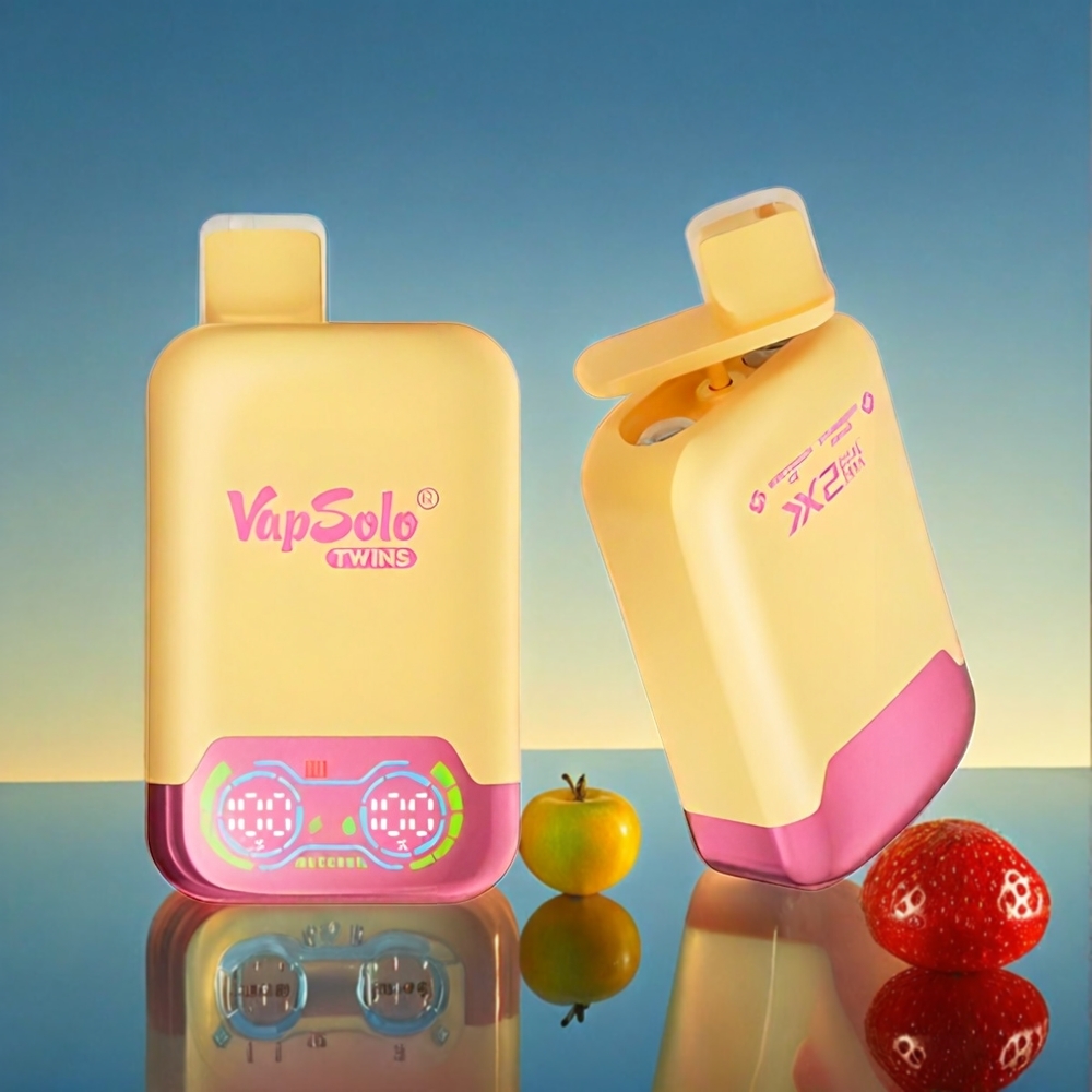 Vapsolo Twins 20000 Puffs Italia Ingrosso - Anguria Ghiacciata & Fragola Mango - 40ml E-Liquid, 20mg/ml o 50mg/ml Nicotina, Doppio Serbatoio, Ricarica Type-C