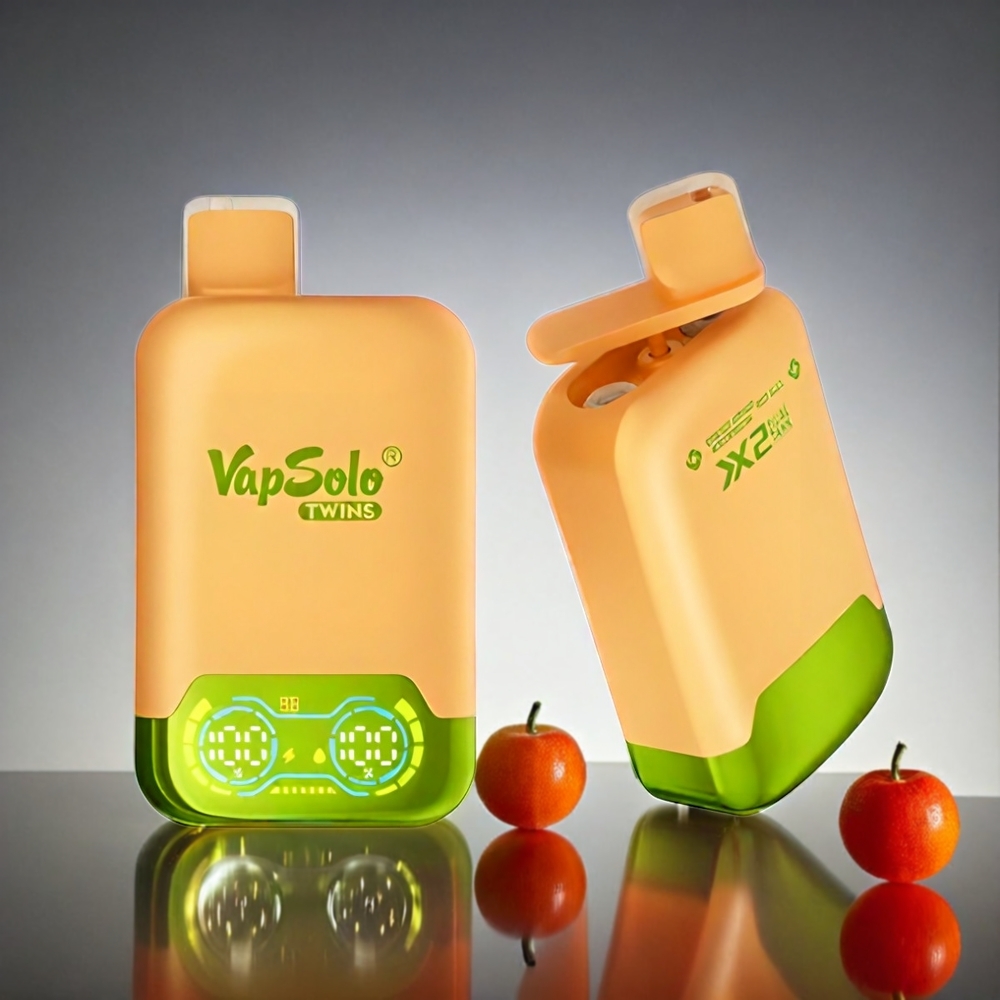 Vapsolo Twins 20000 Puffs Italia Ingrosso - Arancia Mango Anguria & Red Bull, 40ml E-Liquid, 20mg/50mg Nicotina, Doppio Serbatoio, Ricarica Type-C