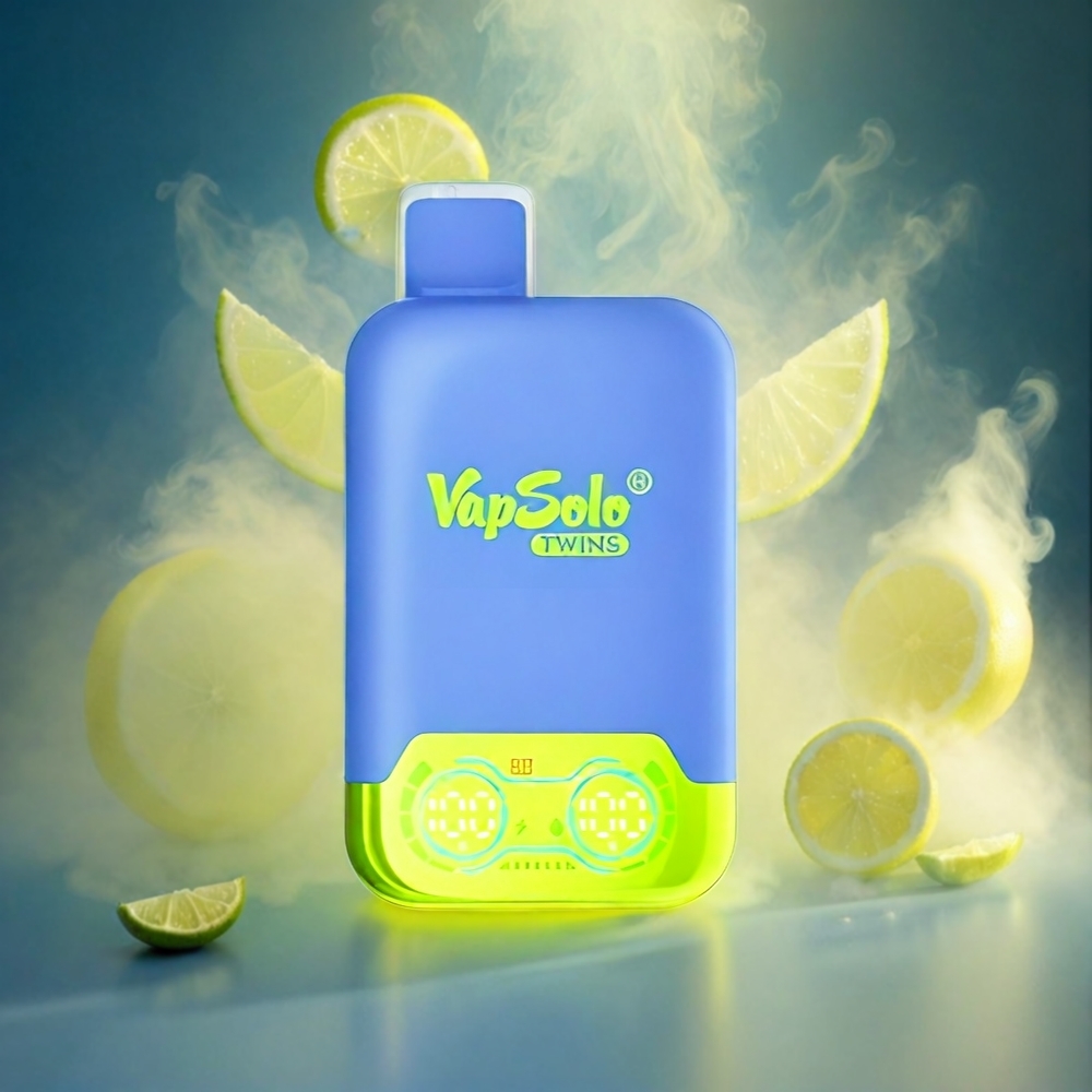 Vapsolo Twins 20000 Puffs Italia Ingrosso Blue Razz Lemonade & Lemon Lime - 40ml E-Liquid, 20mg/50mg Nicotine, Doppio Serbatoio, Ricarica Type-C