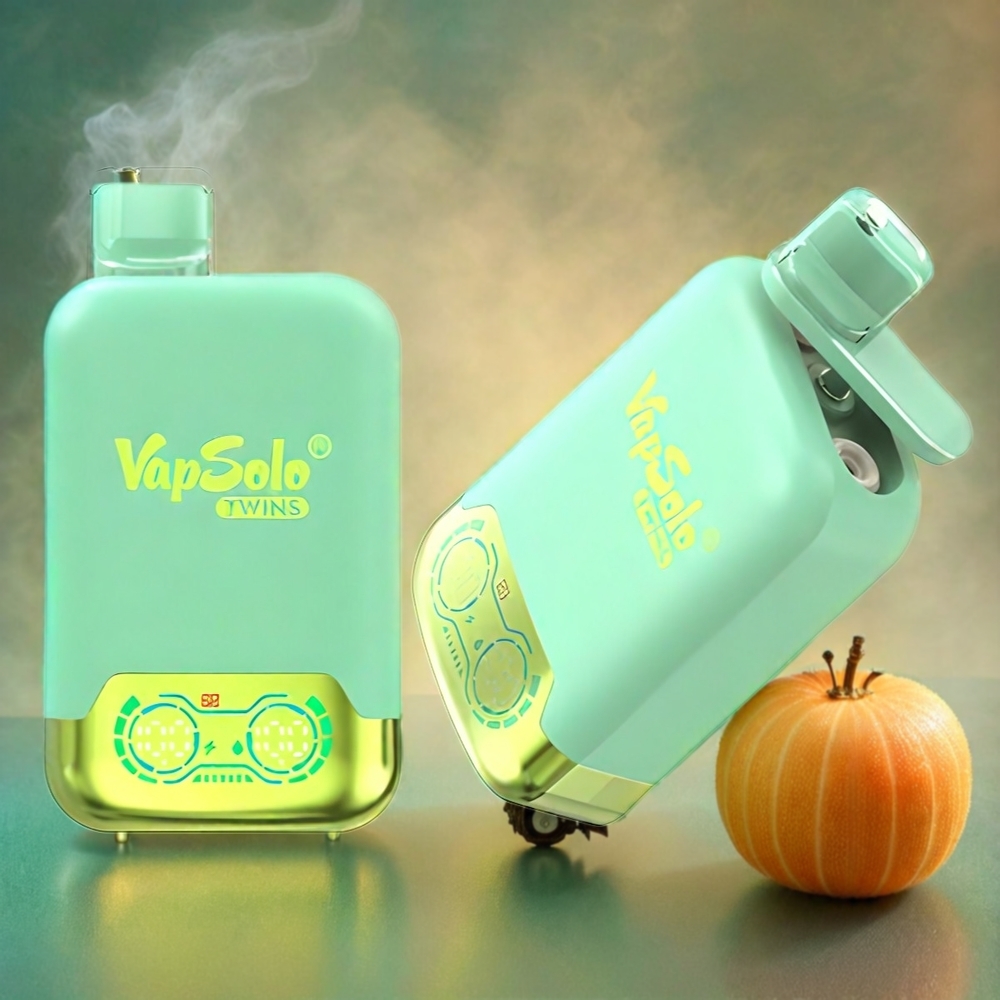 Vapsolo Twins 20000 Puffs Italia Ingrosso – Triple Melone & Ananas Cocco – 40ml E-Liquido, 20mg/ml o 50mg/ml, Doppio Serbatoio, Ricarica Type-C