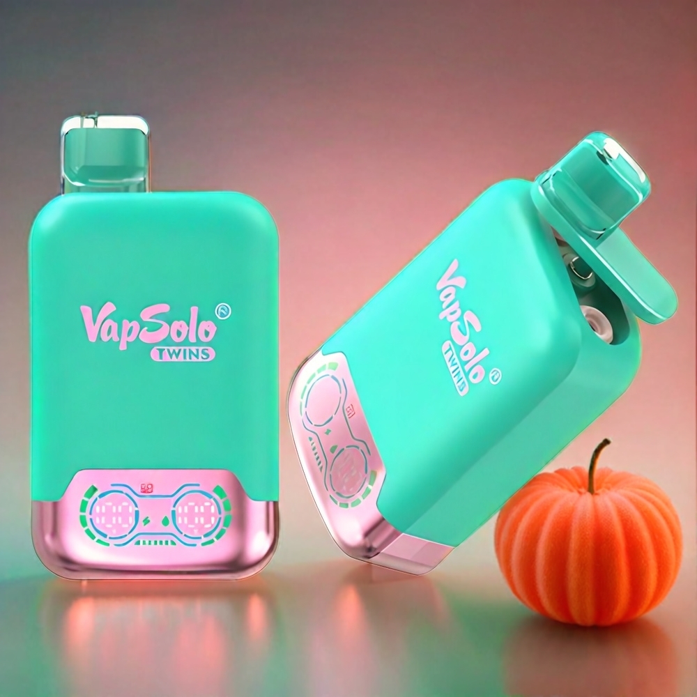 Vapsolo Twins 20000 Puffs Italia Ingrosso – Triple Melone & Anguria Lampone – 2 Serbatoi, Caricamento Type-C, 40ml E-Liquido, 20mg/ml o 50mg/ml Nicotina