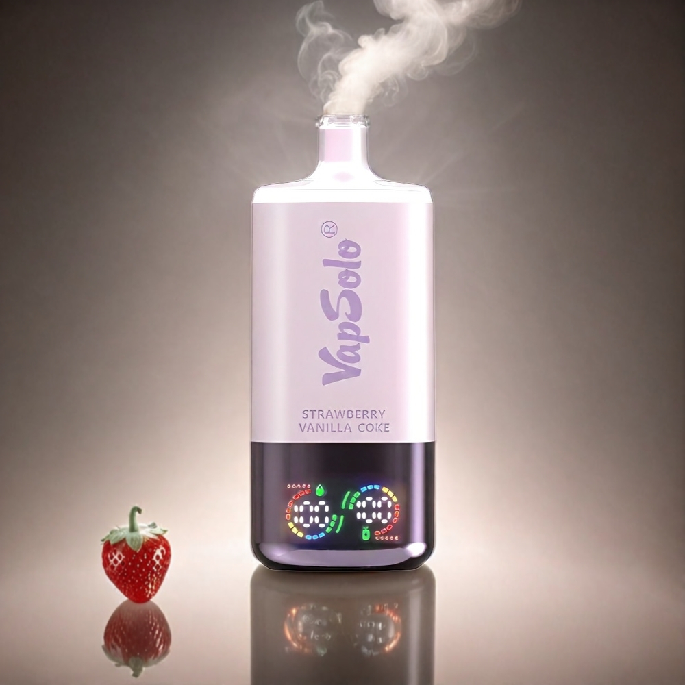 VapSolo Tripe 30000 Puffs Italia Ingrosso E-Liquido 40ml Fragola Vaniglia Coca Nicotina 20mg/ml 50mg/ml Tipo-C 3 Serbatoi