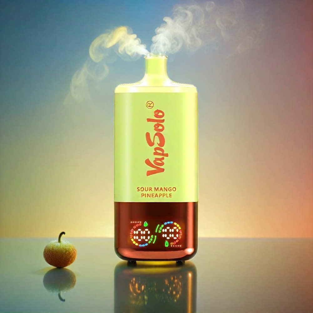 VapSolo Tripe 30000 Puffs Italia Ingrosso E-Liquido 40ml Mango Ananas Aspro Nicotina 20/50 mg/ml Tipo-C 3 Serbatoi