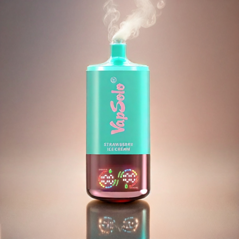 VapSolo Tripe 30000 Puffs Italia Ingrosso - Gelato alla Fragola, 40ml E-Liquid, 3 Serbatoi, Ricarica Type-C