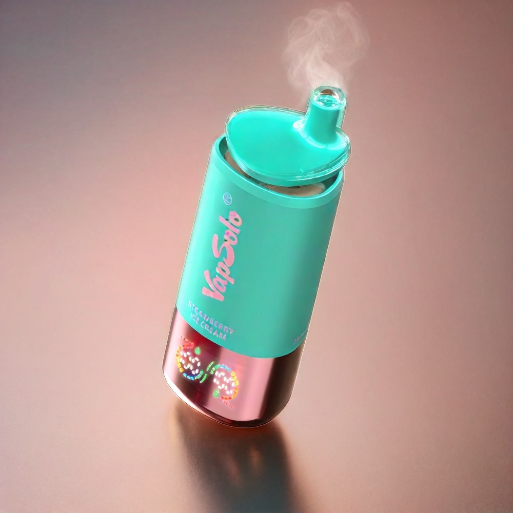 VapSolo Tripe 30000 Puffs Italia Ingrosso - Gelato alla Fragola, 40ml E-Liquid, 3 Serbatoi, Ricarica Type-C