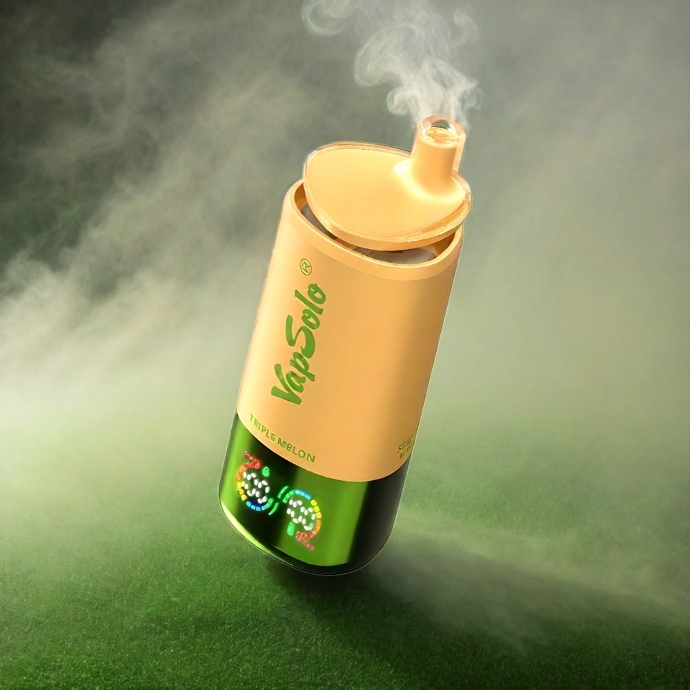 VapSolo Tripe 30000 Puffs Italia Ingrosso Triple Melone - 40ml E-Liquid, 3 Serbatoi, Tipo-C Ricarica